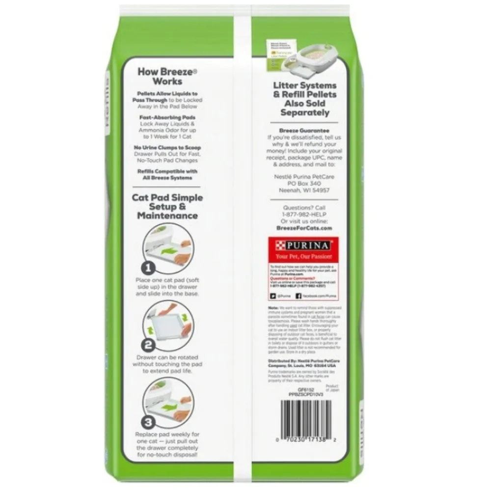 🐈‍⬛BUY 5 GET 3 FREE Tidy Cats Breeze Spring Clean Scented Cat Pads Coun